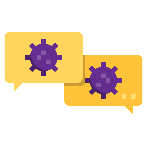 Infected message virus email icon Infected message virus email icon