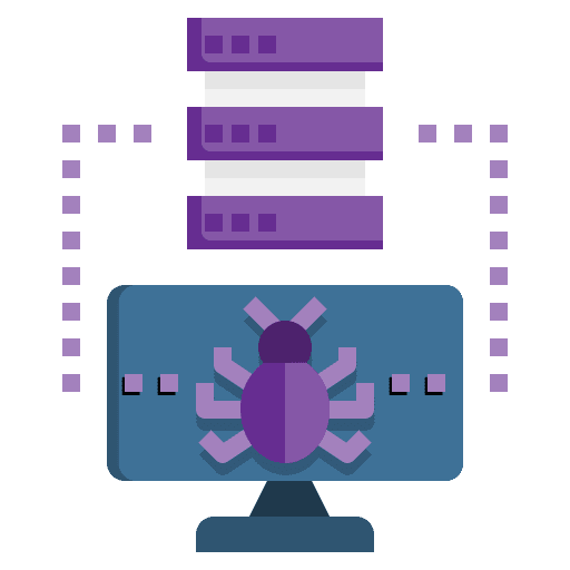 Server ui virus security icon Server ui virus security icon