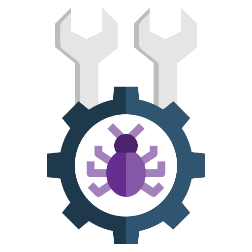 Setting malware seo and web gear icon Setting malware seo and web gear icon