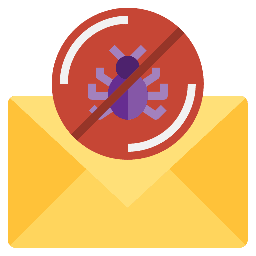 Spam envelope email malware icon Spam envelope email malware icon