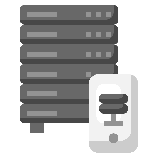 Smartphone server smartphone storage icon