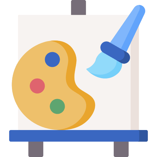 Art easel art art and design icon