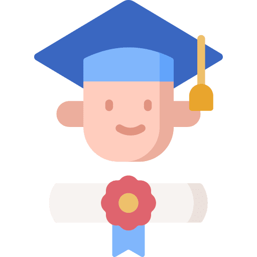 Degree graduating professor people icon