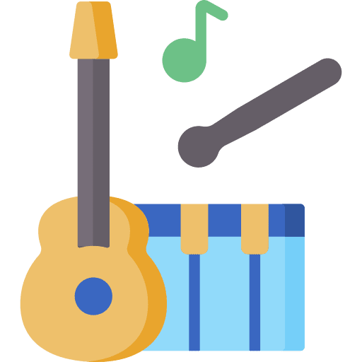 Music class guitar orchestra musical instrument icon