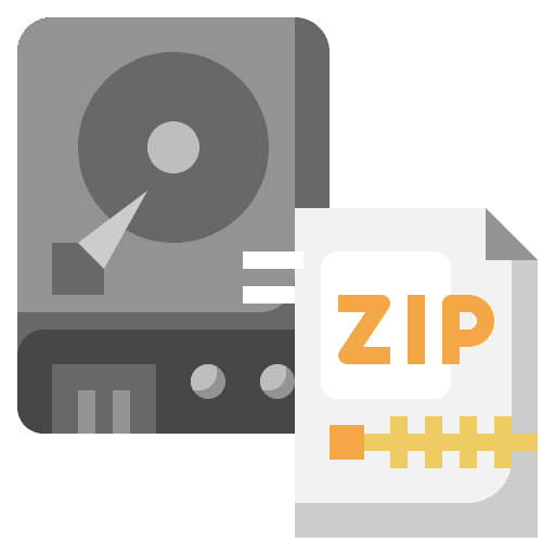 Zip hard disk compressed electronics icon Zip hard disk compressed electronics icon
