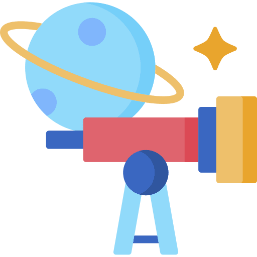 Astronomy tool telescope planet icon Astronomy tool telescope planet icon