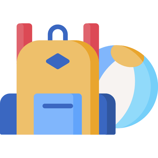 Summer school education ball bag icon Summer school education ball bag icon