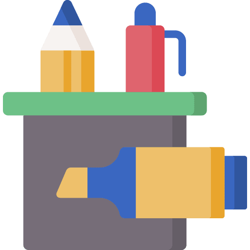 Stationery pencil holder education marker icon Stationery pencil holder education marker icon