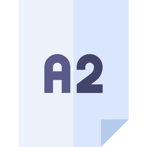 Paper size a2 files and folders graphic design icon