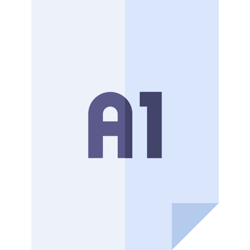 Paper size graphic design files and folders paper size icon