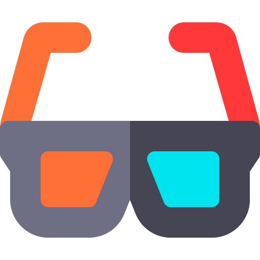 3d glasses movie music and multimedia game icon 3d glasses movie music and multimedia game icon