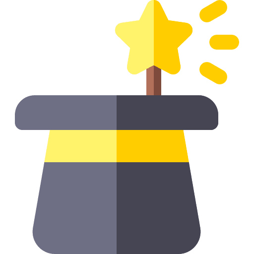 Magic show magic show illusionist hat magic hat icon
