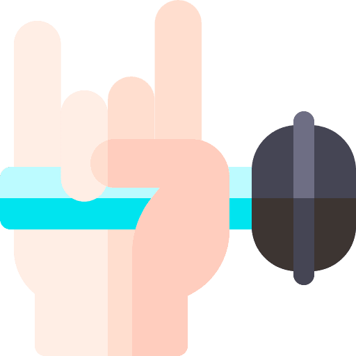 Rock metal concert microphone icon