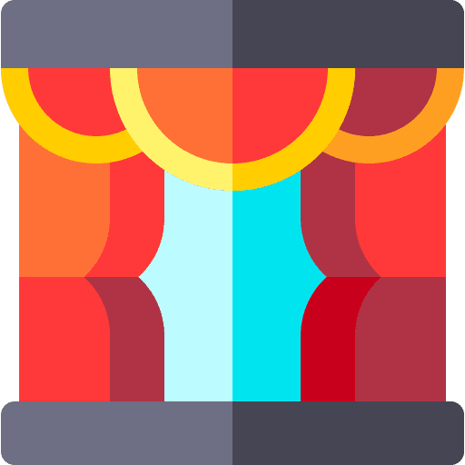 Curtain show stage curtain icon Curtain show stage curtain icon