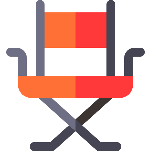 Directors chair clapperboard film cinematographic icon Directors chair clapperboard film cinematographic icon