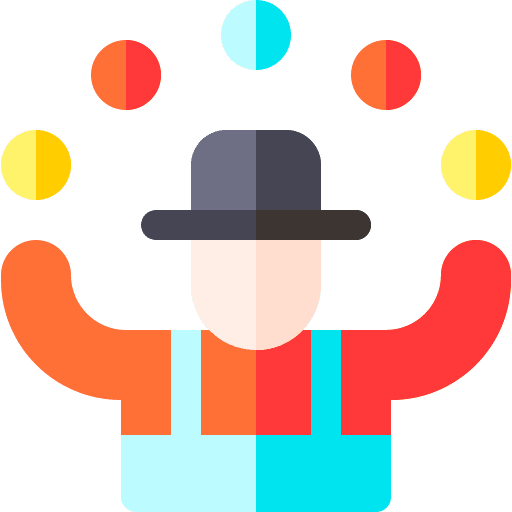 Juggler professions and jobs festival fun icon Juggler professions and jobs festival fun icon