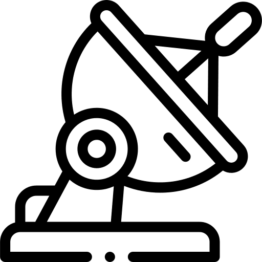 Satellite dish radar technology electronics icon