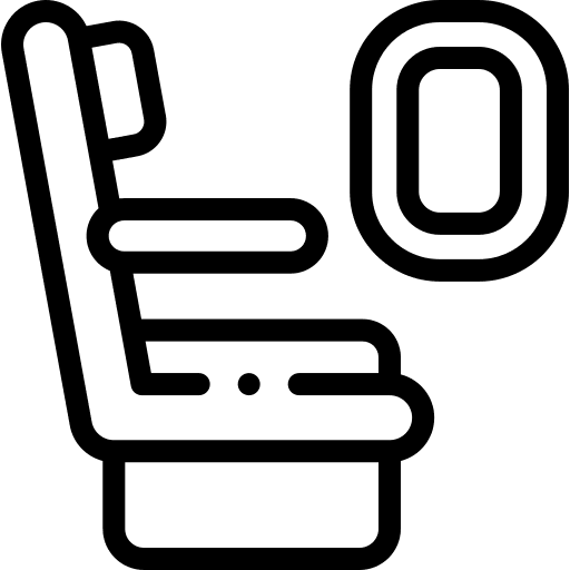 Seat transportation vacation travel icon