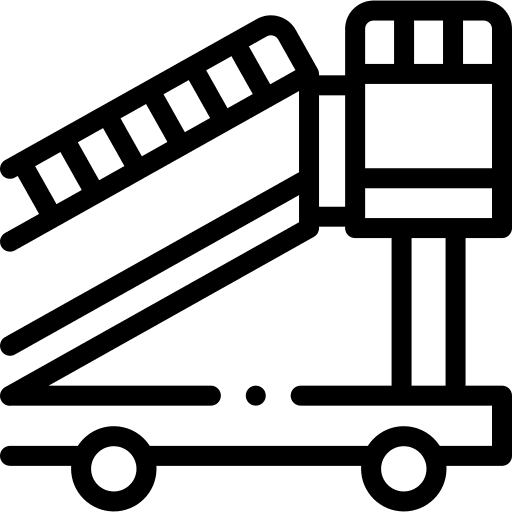 Aircraft stairs airport accessibility transportation icon Aircraft stairs airport accessibility transportation icon