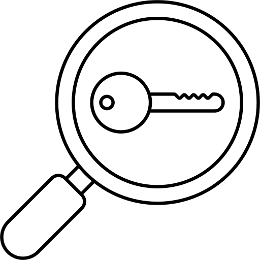 Key optimization search key word icon