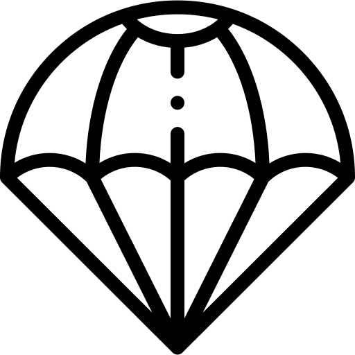 Parachute gliding parachute sports and competition icon Parachute gliding parachute sports and competition icon