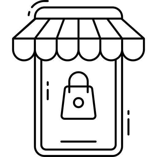 Online shop commerce and shopping shopping store mobile store icon Online shop commerce and shopping shopping store mobile store icon