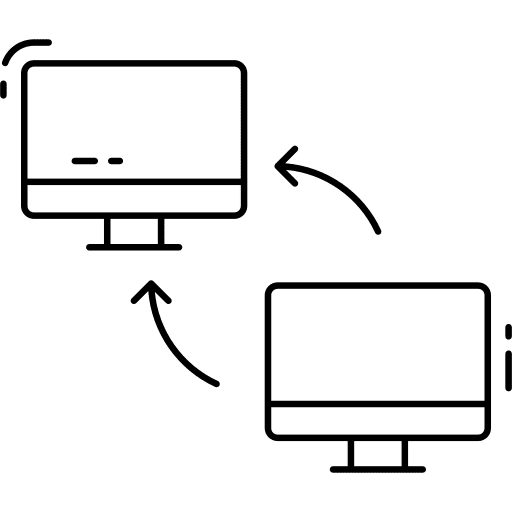 Data transfer seo and web server data transformation icon Data transfer seo and web server data transformation icon