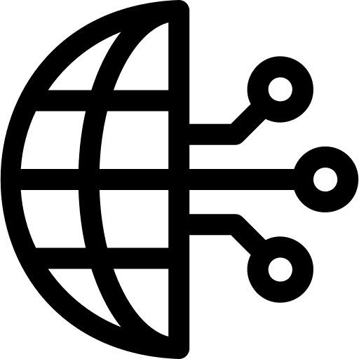Digitalization technology innovation connection icon