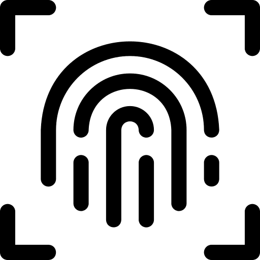 Fingerprint electronics security internet of things icon