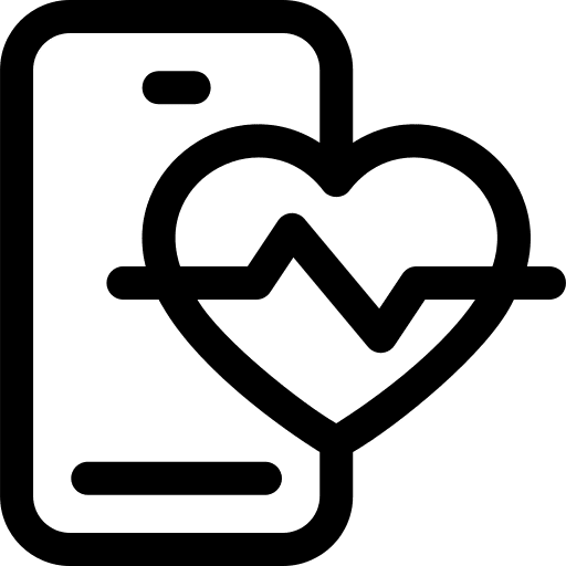 Medicine mobile phone healthcare and medical pulse rate icon