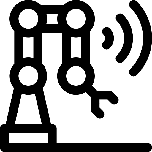 Automation wifi signal automation mechanical arm icon Automation wifi signal automation mechanical arm icon