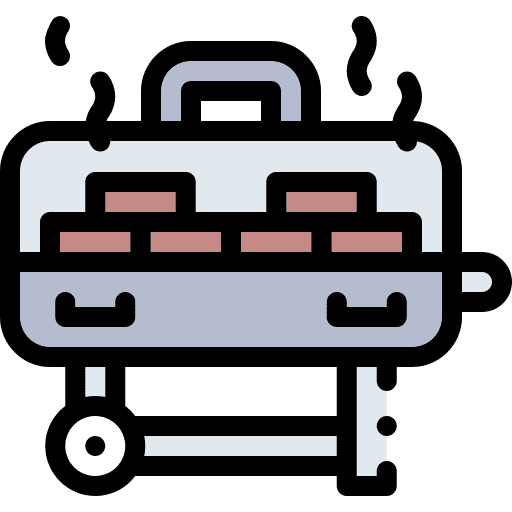 Grill food and restaurant barbecue holidays icon