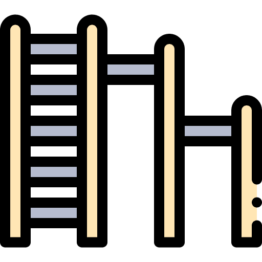Horizontal bars workout fitness horizontal bar icon