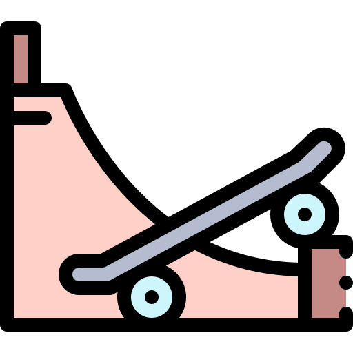 Skateboard park jump skate park icon