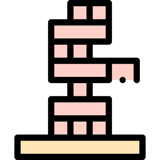 Jenga entertainment toy wooden icon