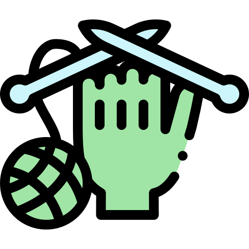 Knitting fabric needles knitting neddles icon