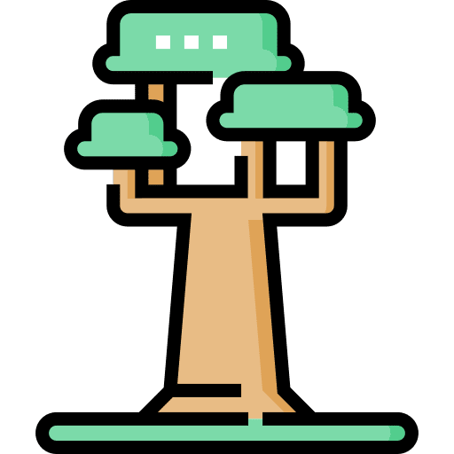Baobab botanical safari tree icon Baobab botanical safari tree icon