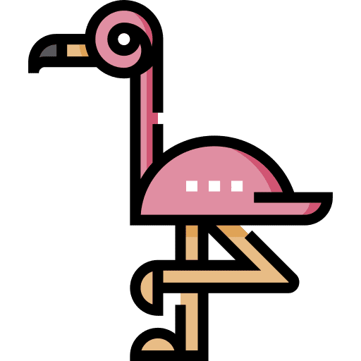 Flamingo wildlife animals bird icon Flamingo wildlife animals bird icon
