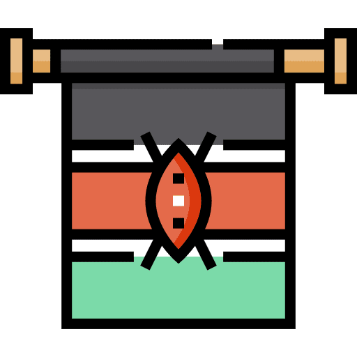 Kenya banner world flags icon Kenya banner world flags icon