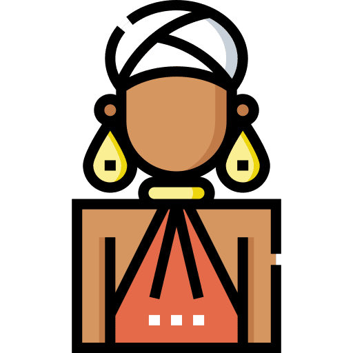 Maasai person earrings curly hair icon Maasai person earrings curly hair icon