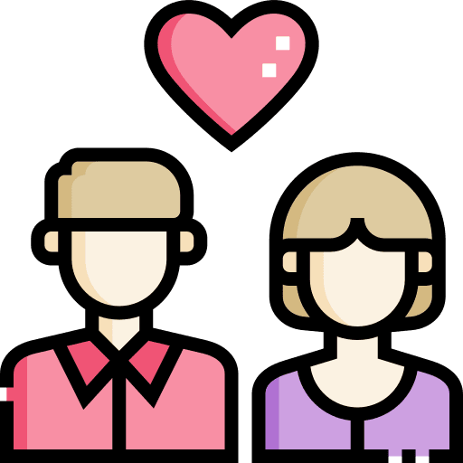 Couple people woman caucasian icon