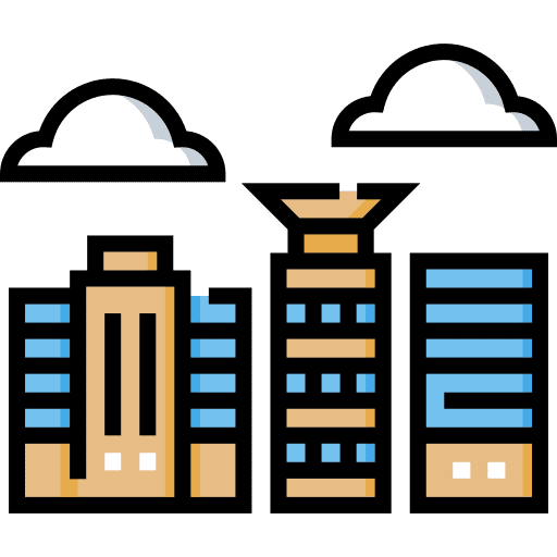 Nairobi landmark city buildings icon Nairobi landmark city buildings icon