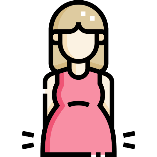 Pregnant user pregnancy brown hair icon