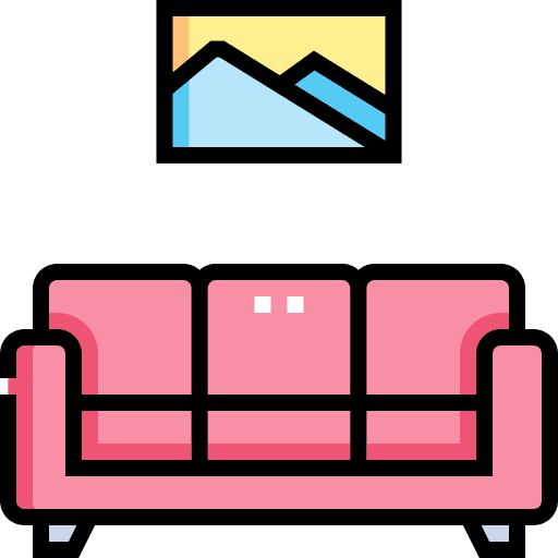 Sofa room couch decoration icon