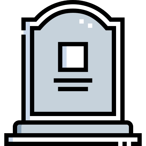 Tombstone death gravestone cemetery icon