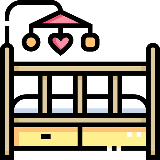 Baby crib baby crib cot baby bed icon
