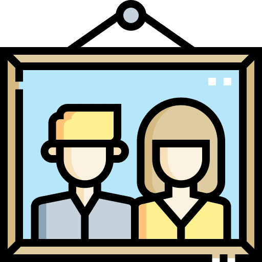 Picture frame furniture and household user icon