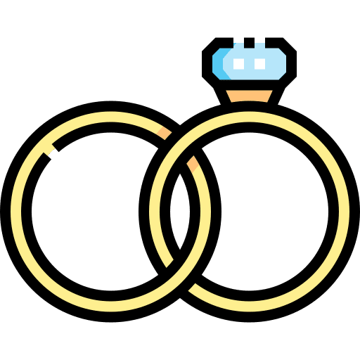 Rings wedding marriage engagement icon