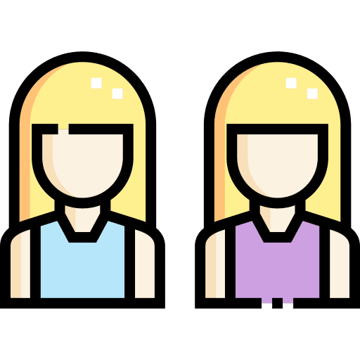 Twins people user siblings icon