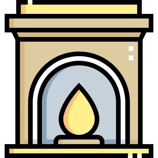 Fireplace home decoration fireplace real estate icon